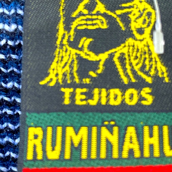 Tejidos Ruminahui VTG size Medium Alpaca Wool Full zip sweater/Native American - Picture 11 of 11